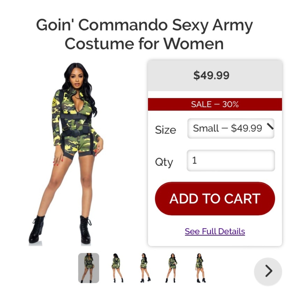 Sexy Army Halloween Costume